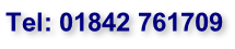 Tel: 01842 761709